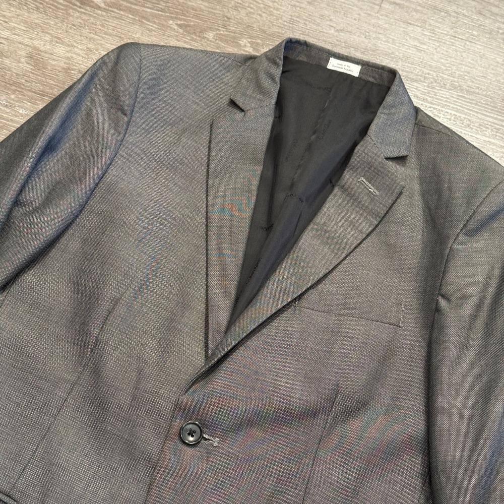 Calvin Klein Sport Coat Boys‎ 16 Gray 36 R Two Button Blazer Suit Jacket Preppy